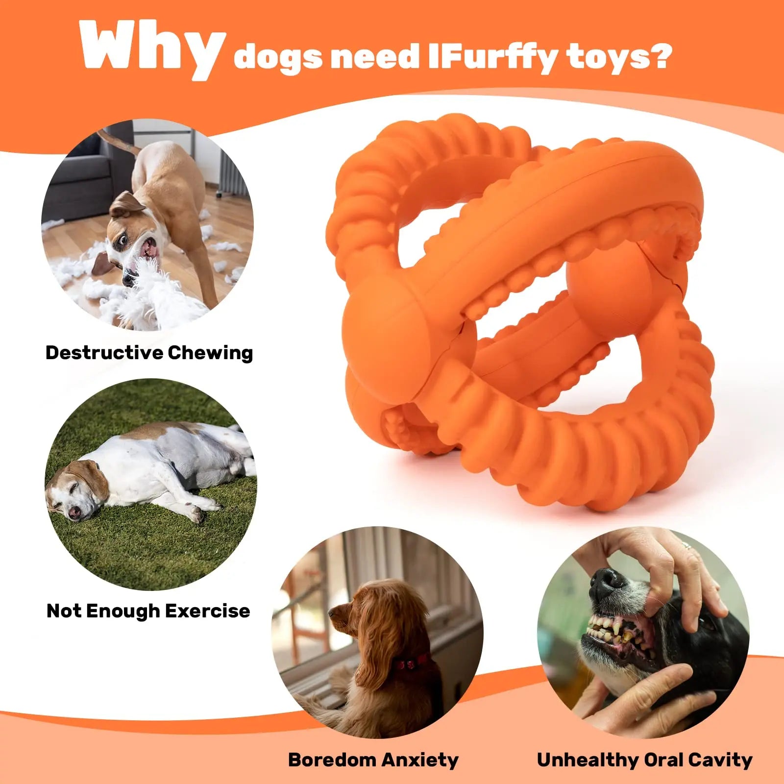 Oral Cleaning Rubber Chew Toy